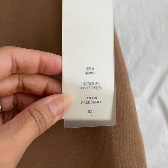 Olive & Oak dark camel pants, size 6, new with tags. Zip closure on side. - Picture 7 of 7